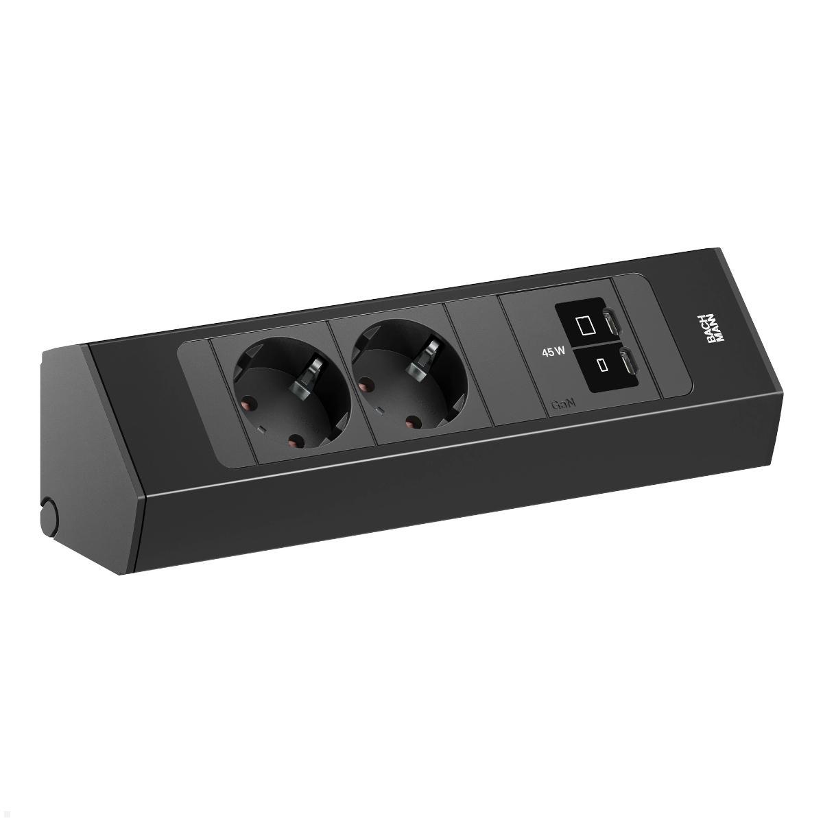 Bachmann CASIA 2 2x Steckdose 1x USB C/C 45W (BM0023176), Steckdosenleiste