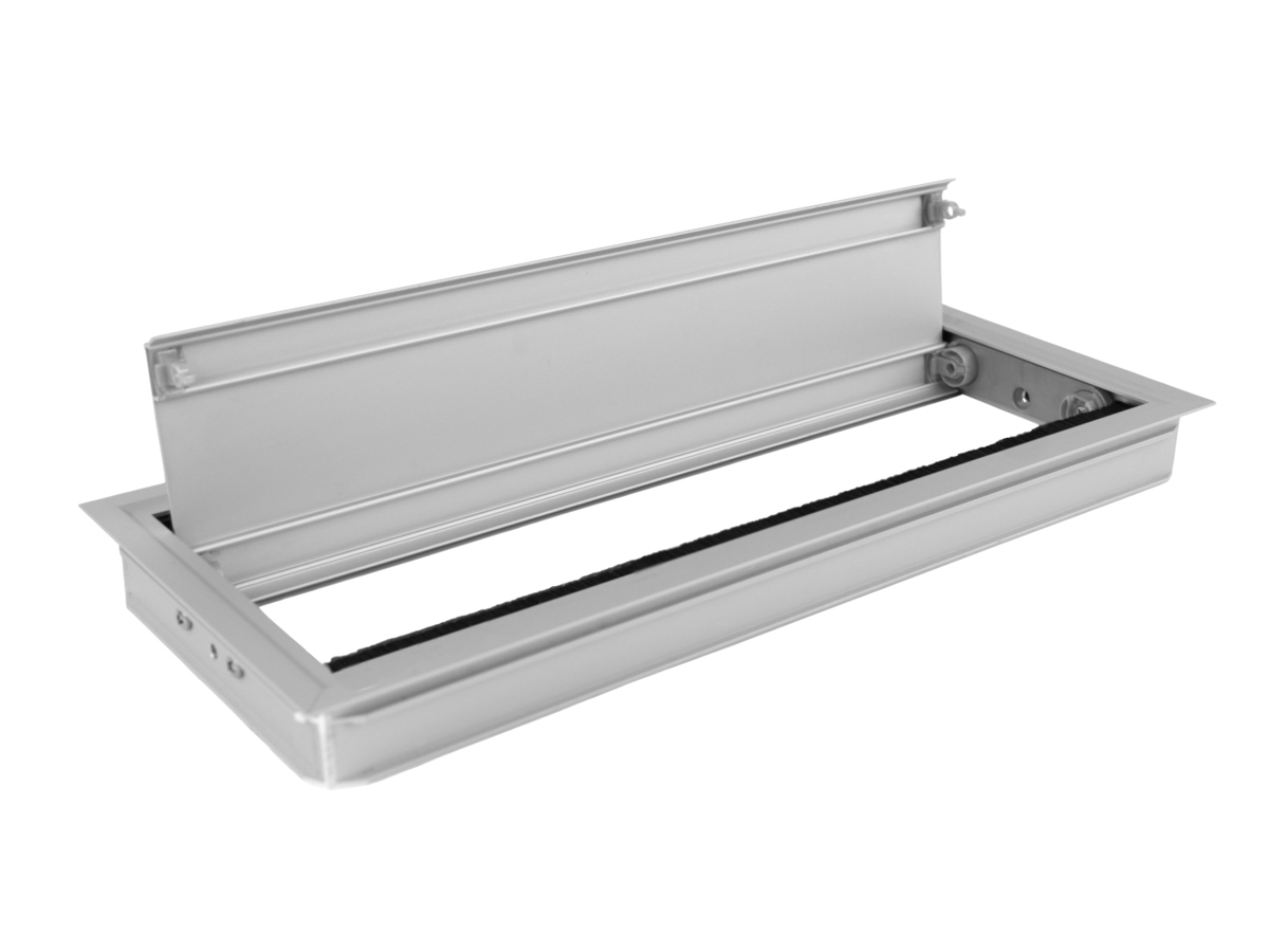 TecLines TKD009E Tisch Kabeldurchführung 135x320mm, Alu eloxiert Soft Close Mechanismus TecLines TKD009E Tisch Kabeldurchführung 135x320mm, Alu eloxiert Soft Close Mechanismus
