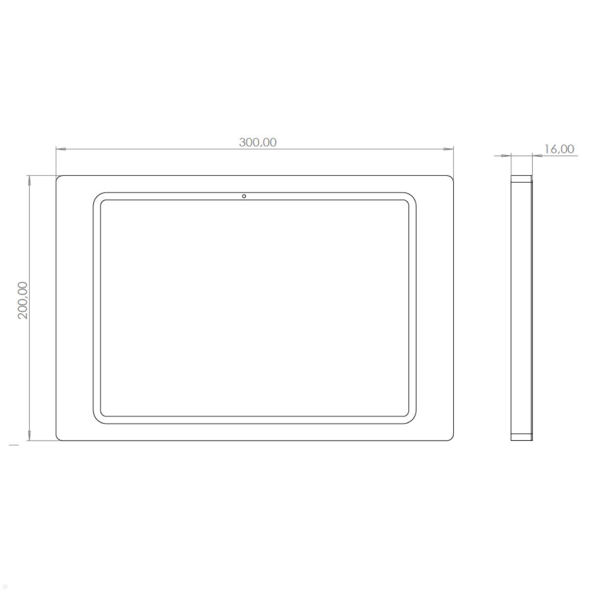 TabLines TWH065 Wandhalterung für Apple iPad Air 11.0 (M3) Maße