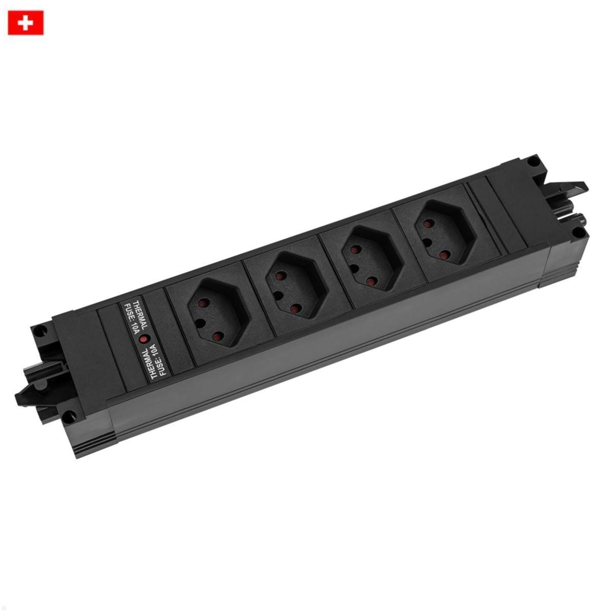 Bachmann STEP BASE 4-fach Steckdosenleiste CH T13 mit Thermosicherung (906.17661) Bachmann STEP BASE 4-fach Steckdosenleiste CH T13 mit Thermosicherung (906.17661)