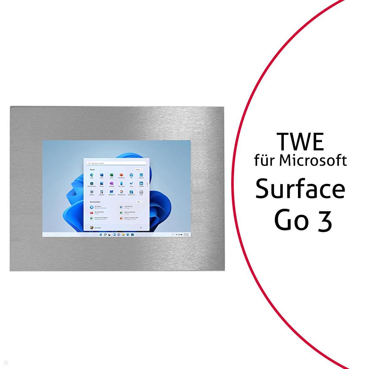 TabLines TWE099E Tablet Wandeinbau für Microsoft Surface Go 3, Edelstahl TabLines TWE099E Tablet Wandeinbau für Microsoft Surface Go 3, Edelstahl