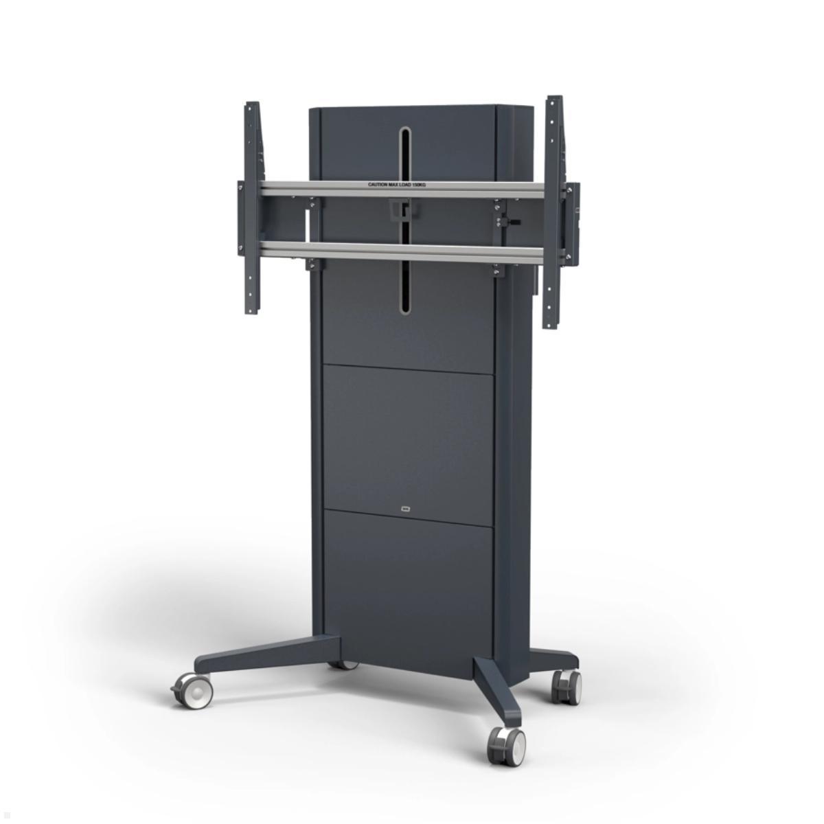 SMS Presence mobiler elektrischer Monitorständer 98 Zoll, VESA bis 1000x600, Dunkelgrau