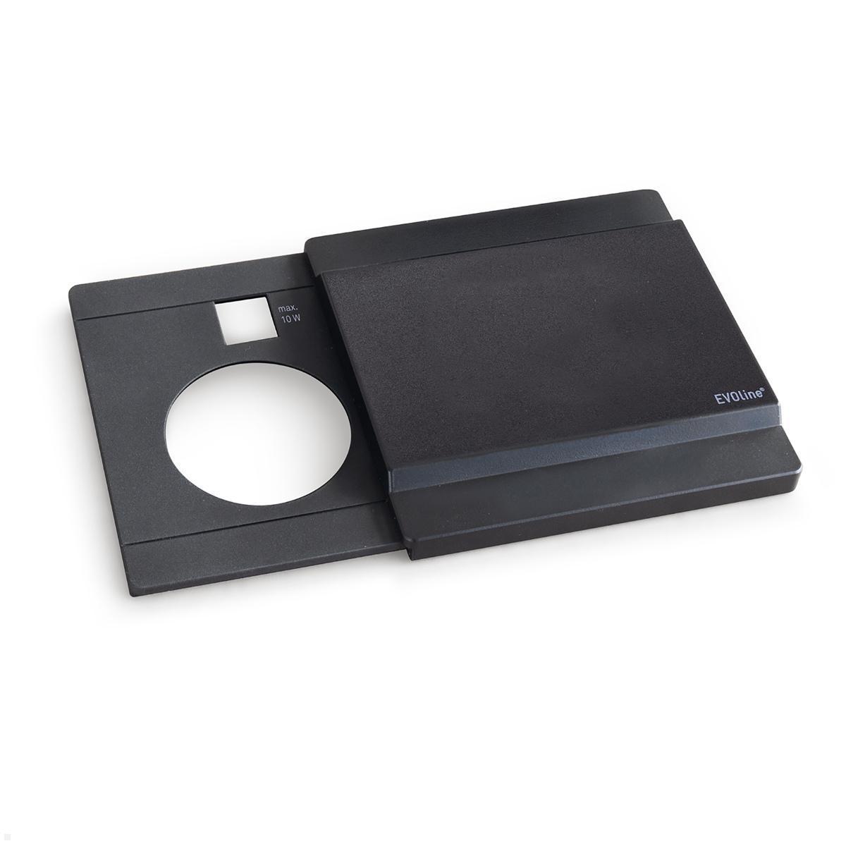 EVOline Schiebedeckel für Circle80 USB 10W, schwarz