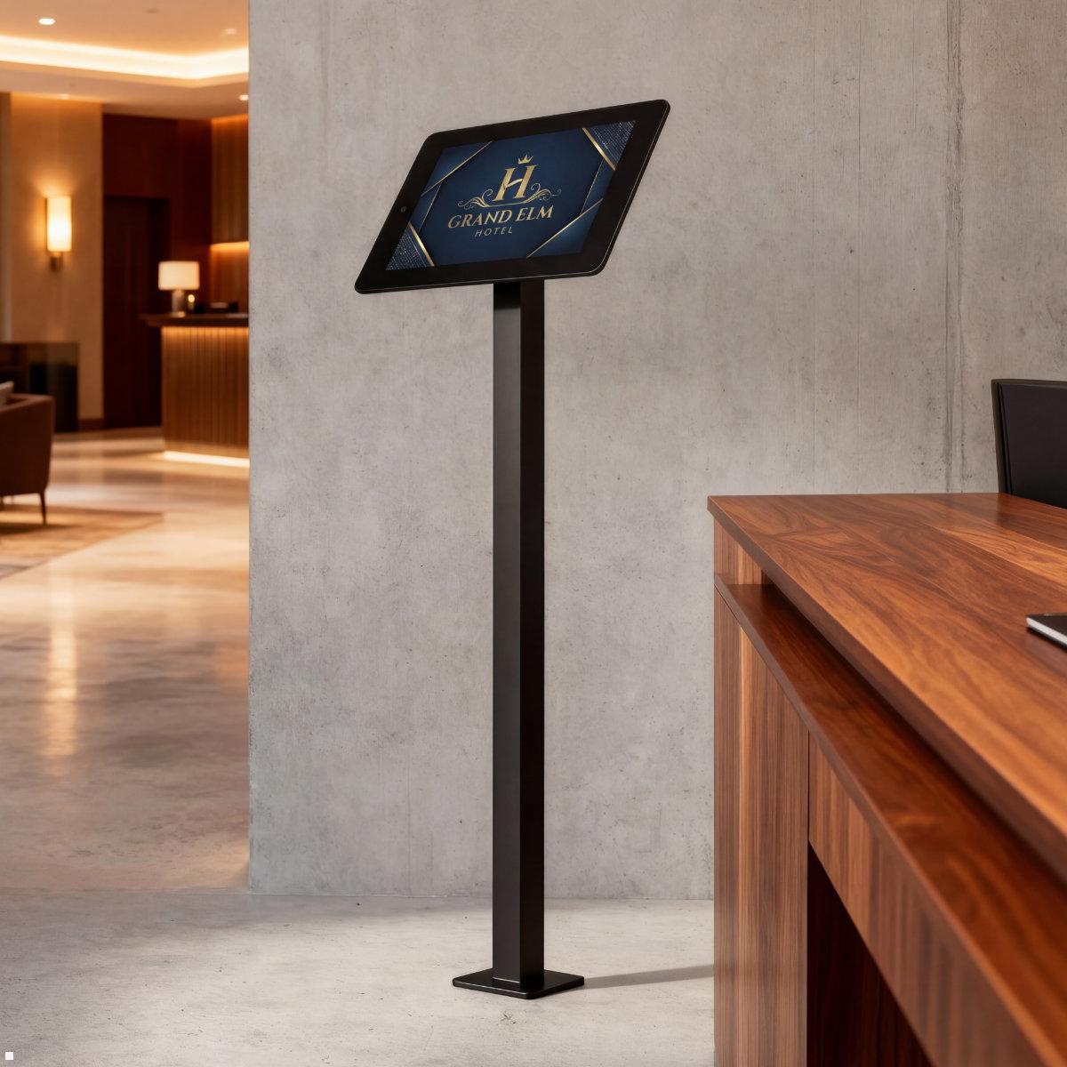 TabLines TBS012 Tablet Bodenständer anschraubbar, eckig, Tabletständer