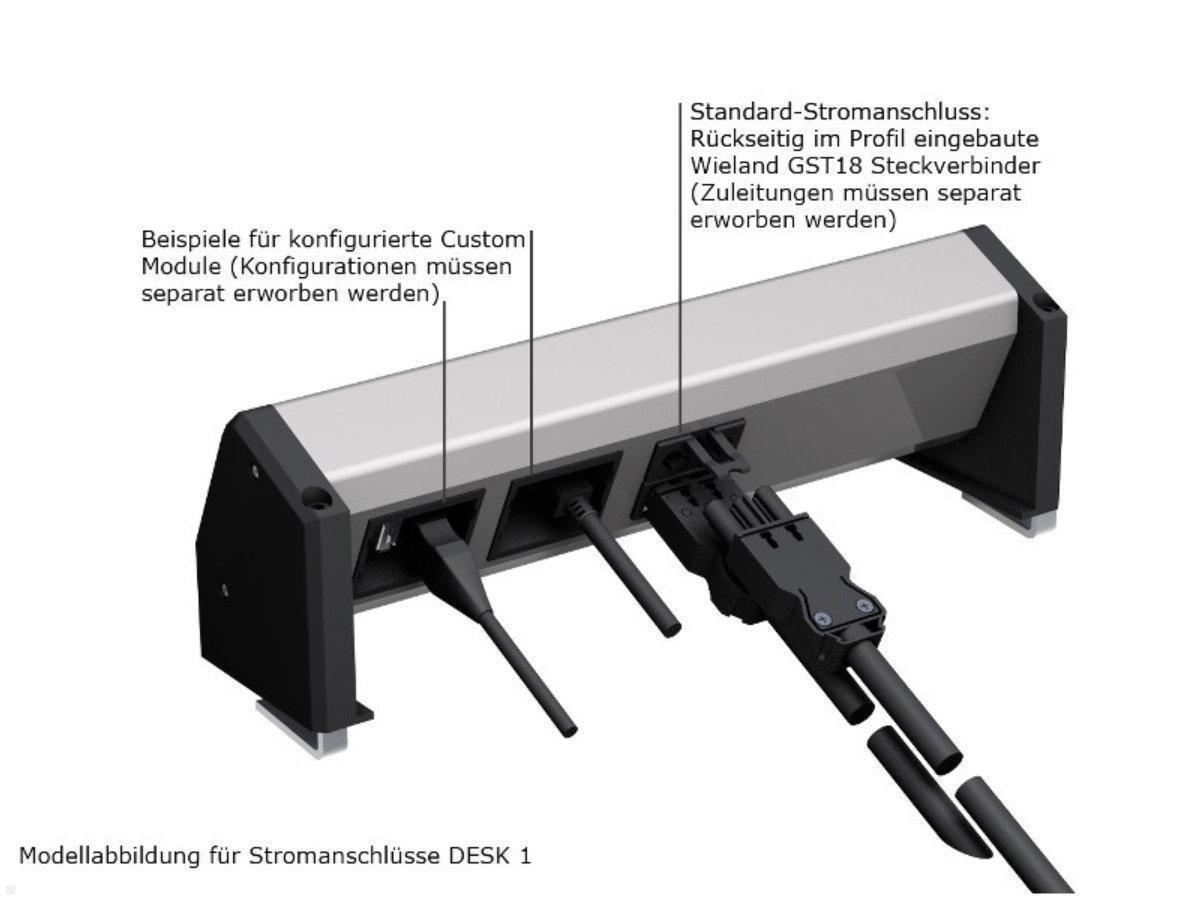 Bachmann DESK 1, 2x Steckdose, 1 USB C Charger 30W, 1 CM (902.0815), Rückseite Bachmann DESK 1, 2x Steckdose, 1 USB C Charger 30W, 1 CM (902.0815), Rückseite