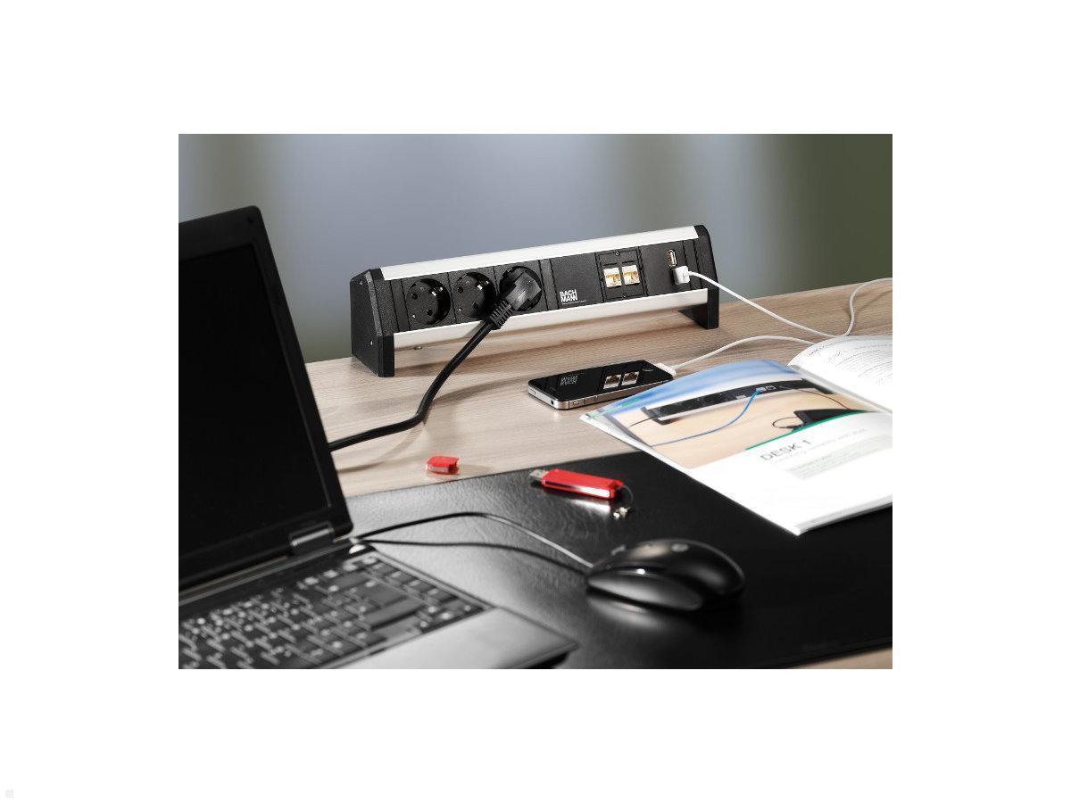 Bachmann DESK 1, 2x Steckdose, 1 USB C Charger 30W, 1 CM (902.0815), Anwendung ähnlich Bachmann DESK 1, 2x Steckdose, 1 USB C Charger 30W, 1 CM (902.0815), Anwendung ähnlich