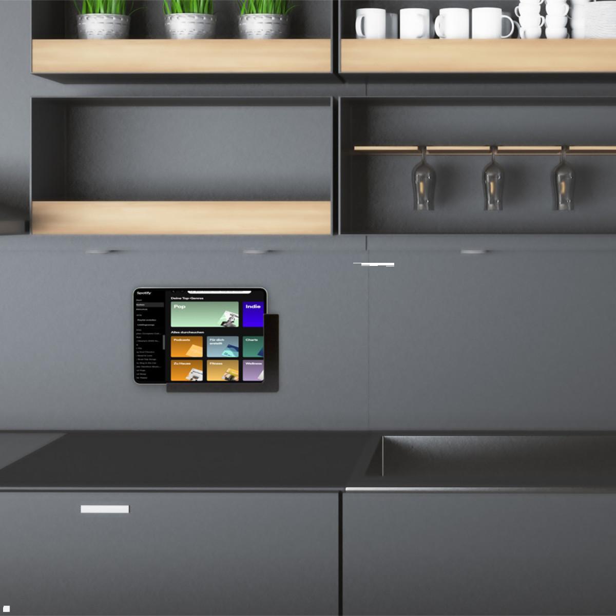 TabLines TWP020B Wandhalterung für Samsung Tab S8 11.0 (2022), schwarz, Anwendungsbeispiel TabLines TWP020B Wandhalterung für Samsung Tab S8 11.0 (2022), schwarz, Anwendungsbeispiel
