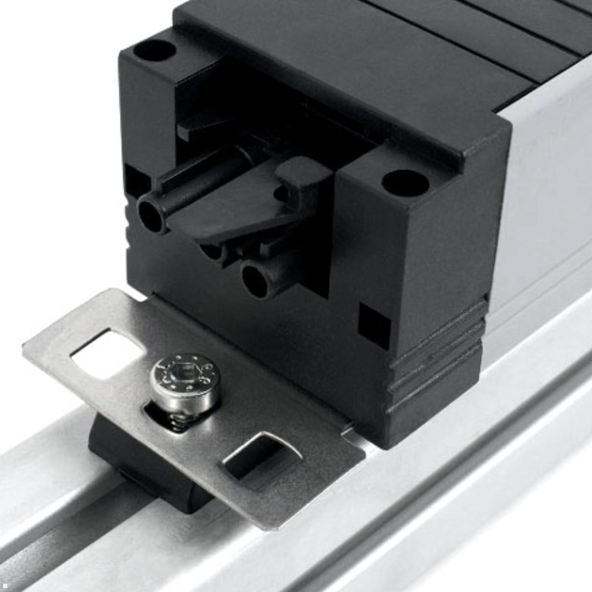 Bachmann STEP ALU 2x Steckdose 1x Custom Modul (906.09528), Anbringung an Profilen