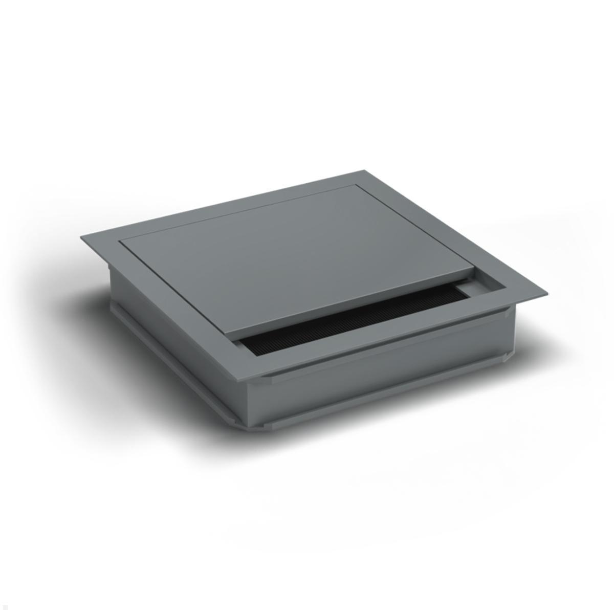 TecLines TKD011T Kabeldurchführung 120x120x25 mm, Titanium / schwarz TecLines TKD011T Kabeldurchführung 120x120x25 mm, Titanium / schwarz