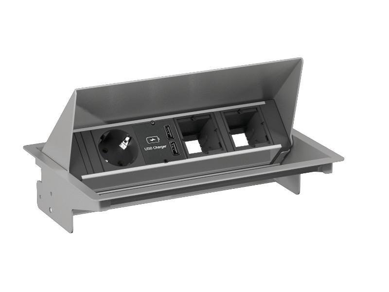 Bachmann CONEO Set Einbau Steckdose 4-fach 1x Steckdose, 2x CM, USB Charger (900.408) modular Bachmann CONEO Set Einbau Steckdose 4-fach 1x Steckdose, 2x CM, USB Charger (900.408) modular
