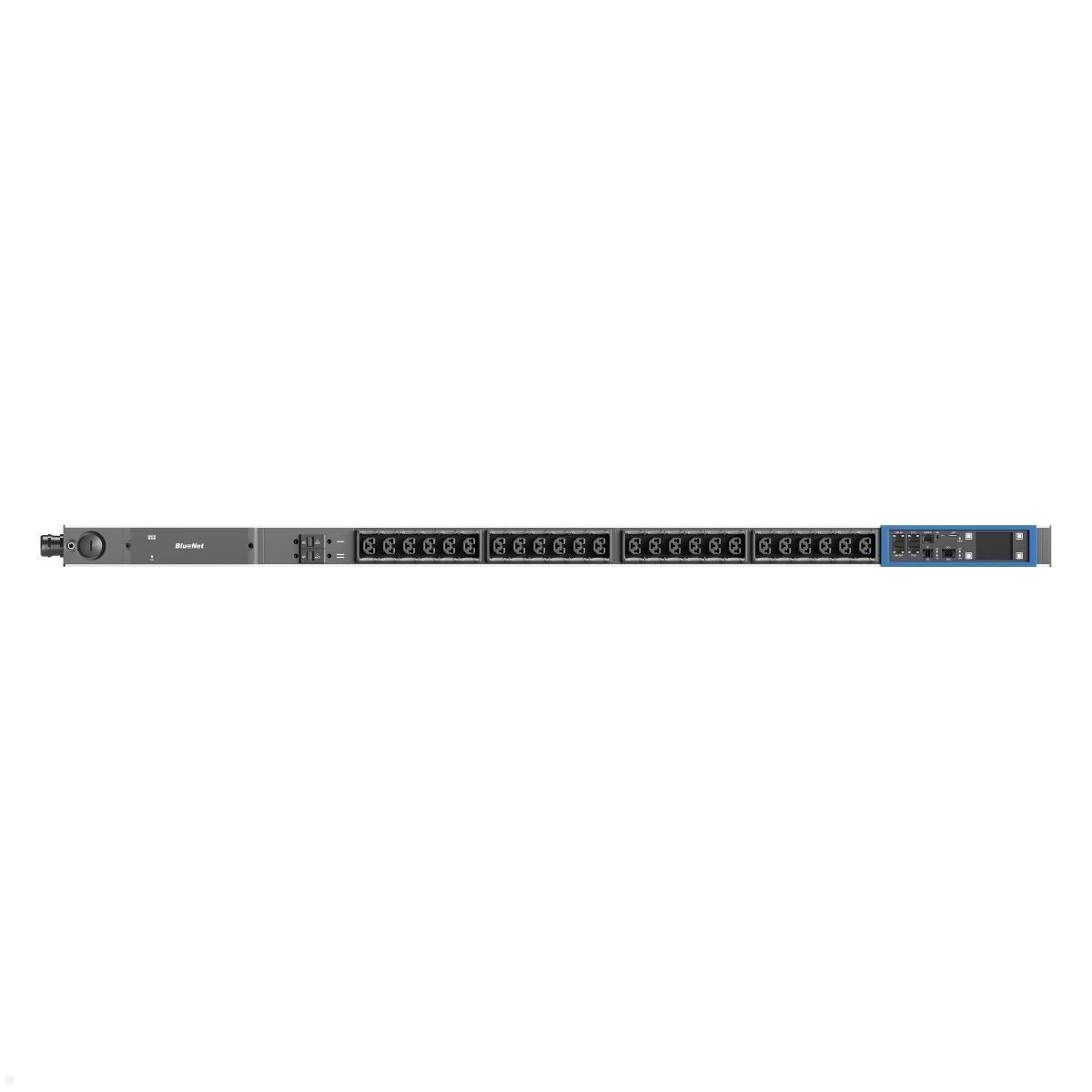 Bachmann BN PRO S Switched - 32A Rack PDU mit 24xCombo 2xMCB, 3,0m CEE 32A/3p (BM0024778), Switched PDU Combo MCB