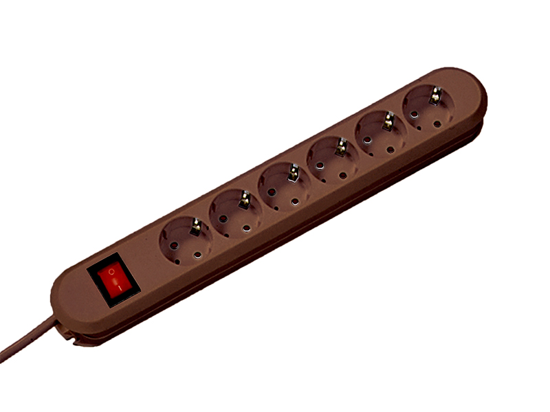 Bachmann SMART 6x Steckdose 1x Schalter Zuleitung 1,5m 381.450K braun Bachmann SMART 6x Steckdose 1x Schalter Zuleitung 1,5m 381.450K braun