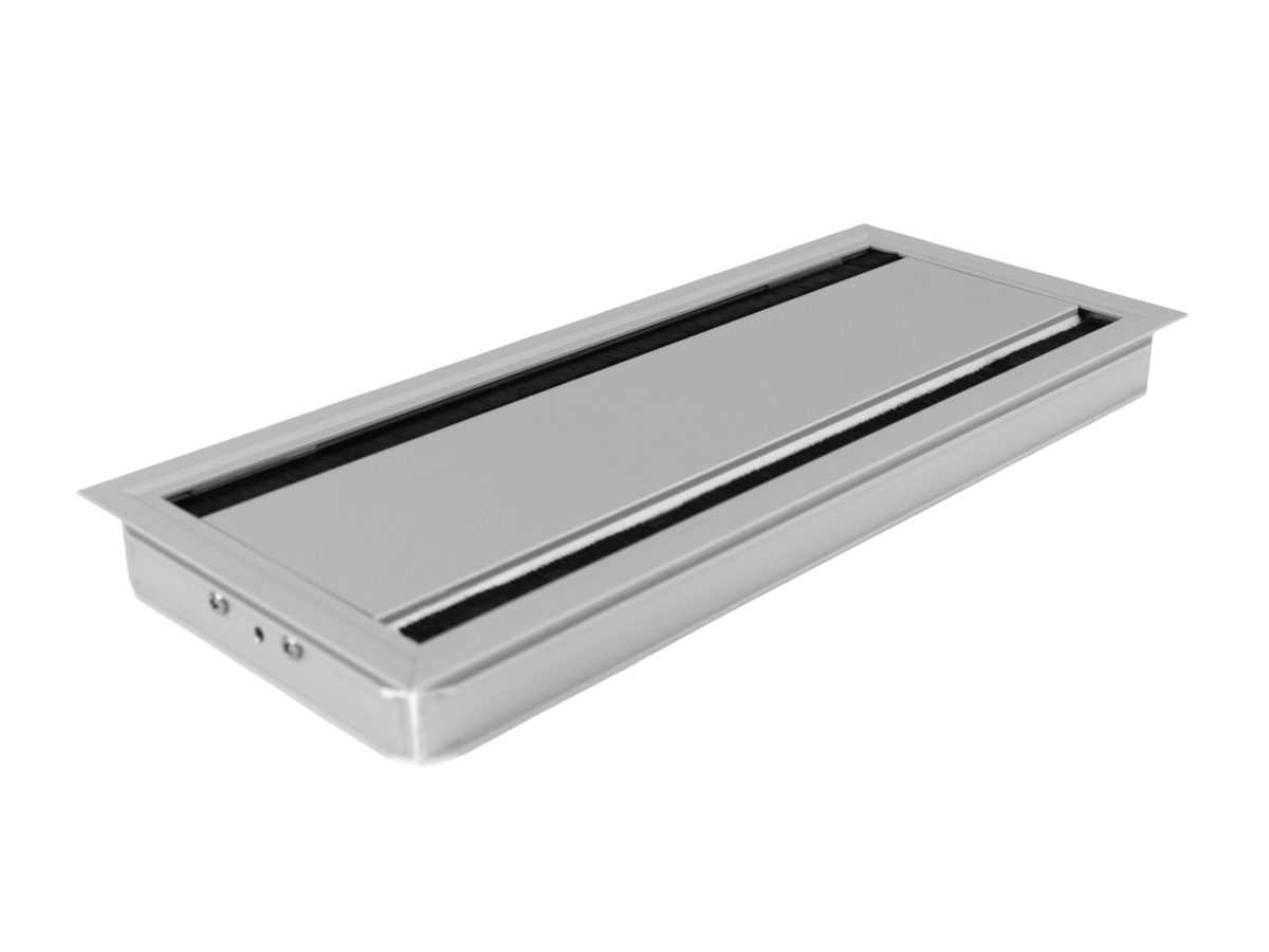 TecLines TKD009E Tisch Kabeldurchführung 135x320mm, Alu eloxiert TecLines TKD009E Tisch Kabeldurchführung 135x320mm, Alu eloxiert