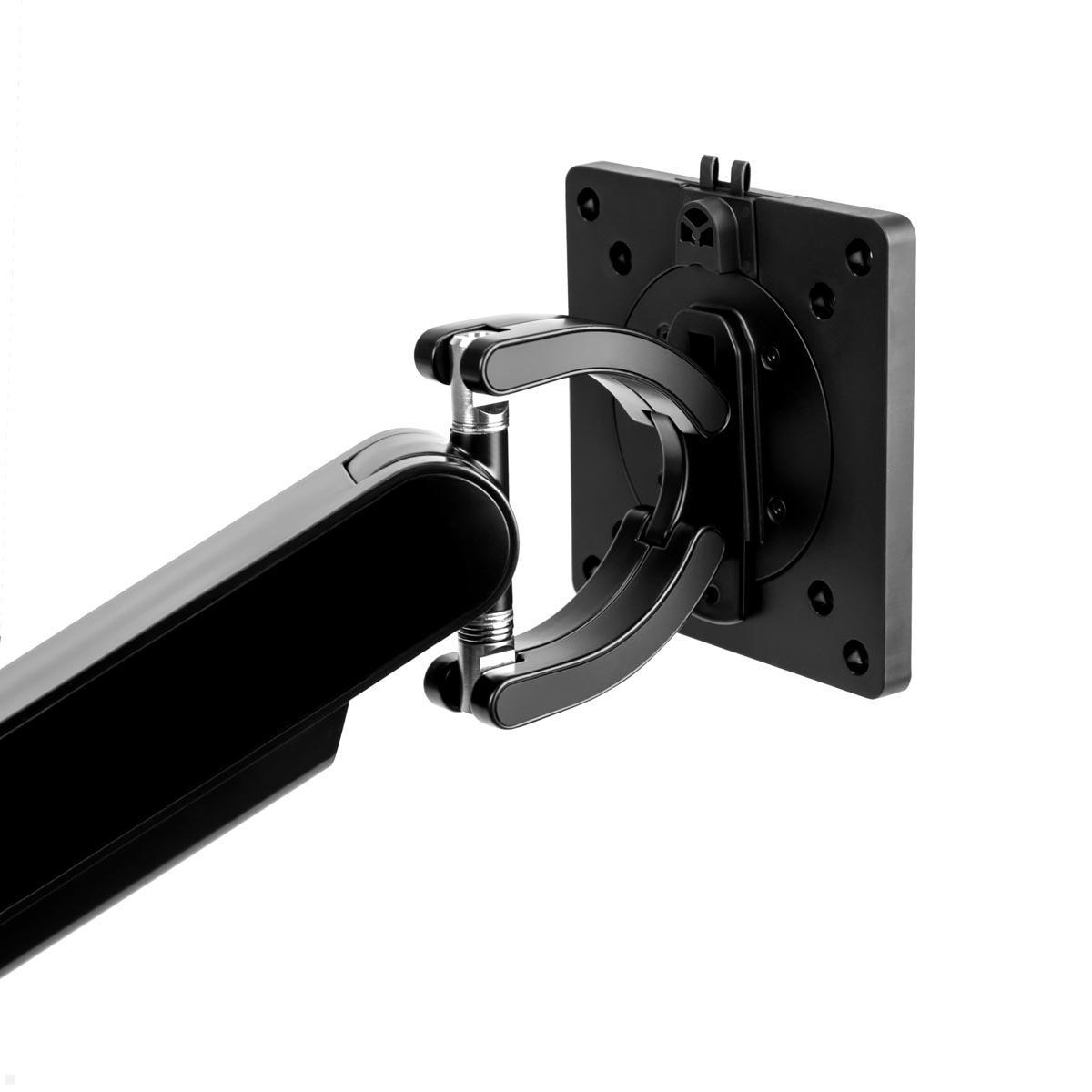 Bachmann ZG2 Dual Monitor Tischhalterung mit Tischklemme, schwarz (BM0013678), VESA Aufnahme