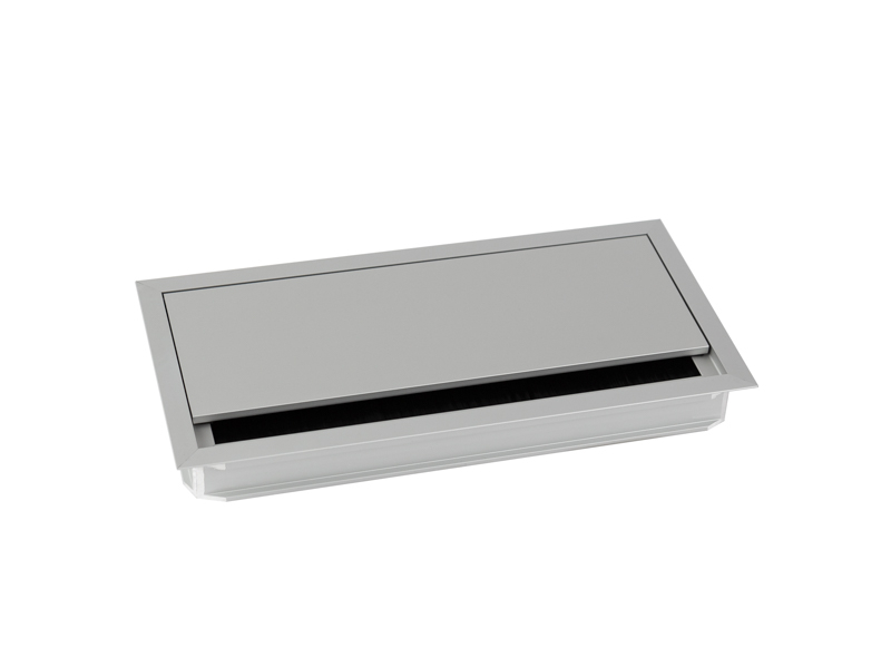 TecLines TKD008 Kabeldurchführung 120x240mm, silber/schwarz TecLines TKD008 Kabeldurchführung 120x240mm, silber/schwarz