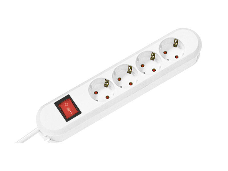 Bachmann SMART 4x Steckdose 1x Schalter Zuleitung 1,5m 381.230K weiß VDE geprüft Bachmann SMART 4x Steckdose 1x Schalter Zuleitung 1,5m 381.230K weiß VDE geprüft