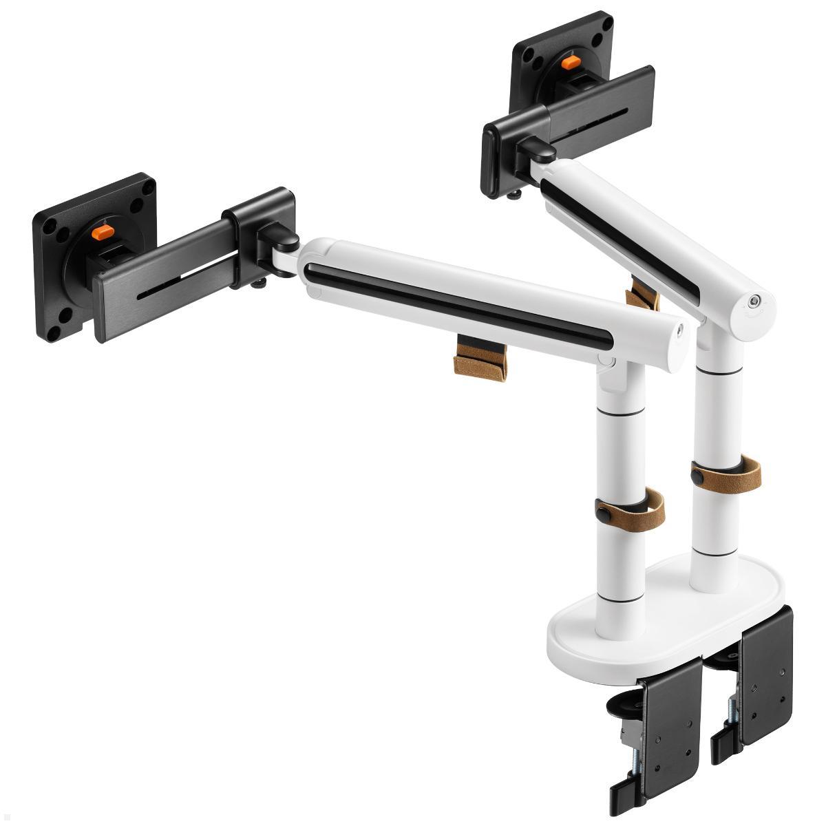 Fellowes Smartview Dual Monitor Tischhalterung, seitliche Rückansicht mit Vesa-Slider