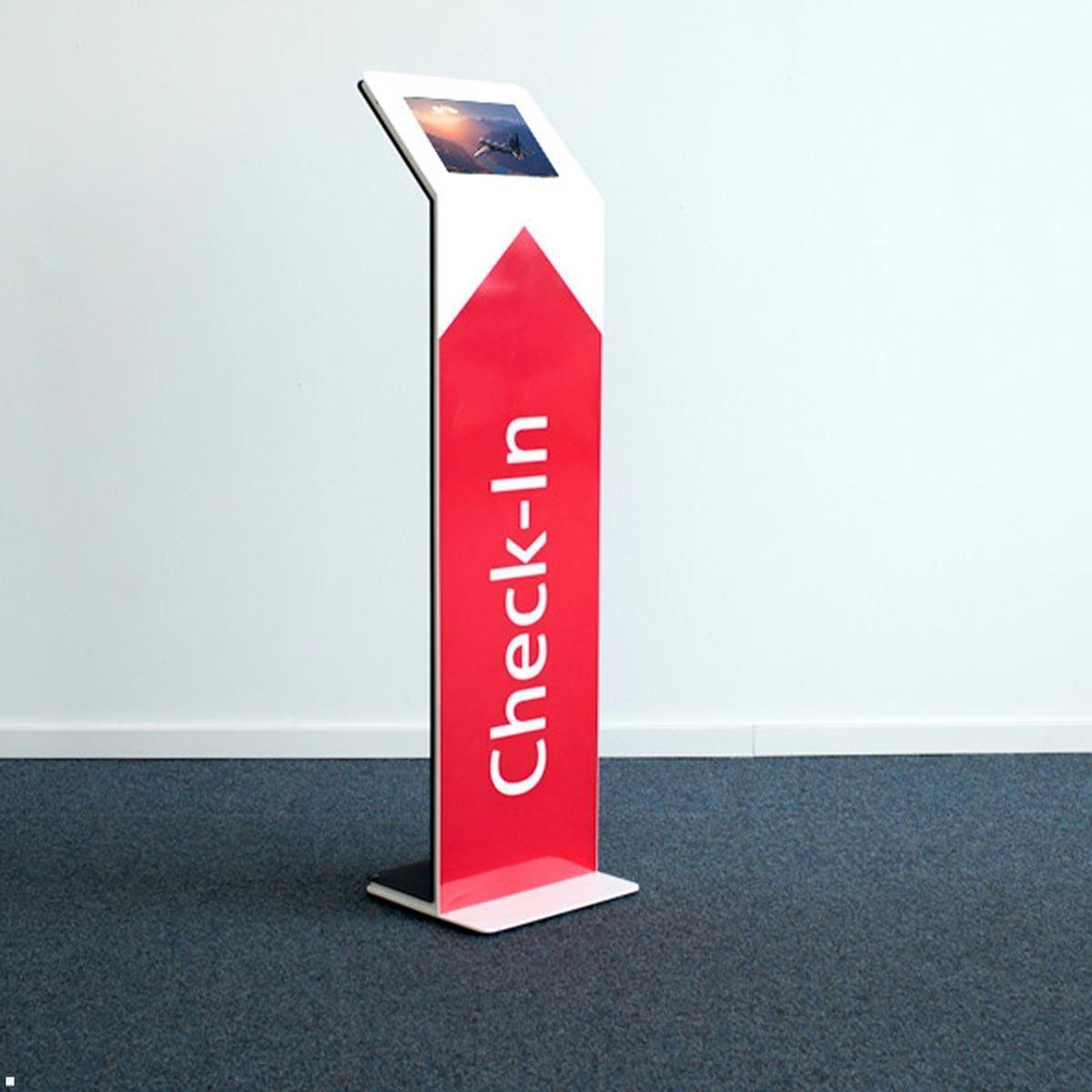 TabLines TBS134 Design Tabletständer quer für Apple iPad 11.0 (11. Gen.), Check-in Flughafen