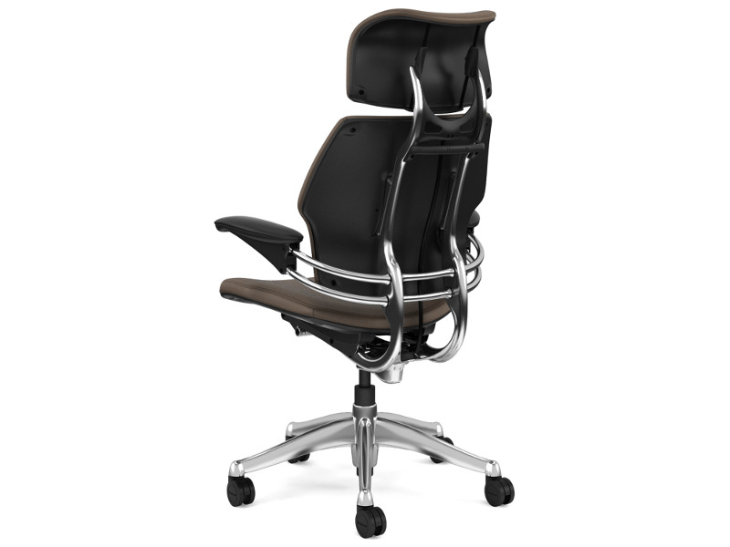 Humanscale Bürostuhl Leder Freedom Headrest F211AQ429N braun back Humanscale Bürostuhl Leder Freedom Headrest F211AQ429N braun back