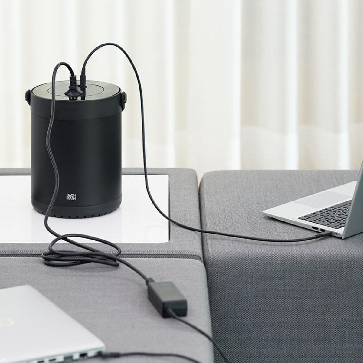 Bachmann MOV:E 1x Steckdose, 2x USB-A, 2x USB-C, schwarz (BM0011007), mehrfache Nutzung möglich