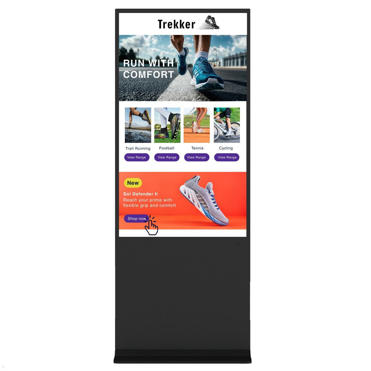 Clevertouch CL Touch Totem Commercial Display 55'' (12955CLTOUCHTOTEM), Frontansicht