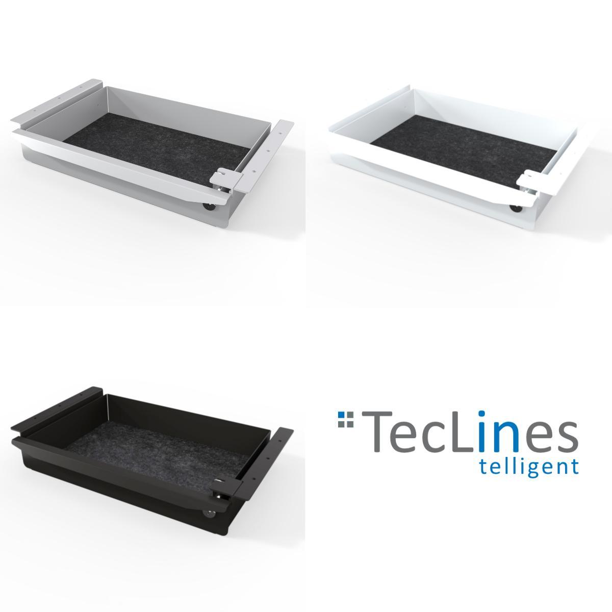TecLines TUS018B ausziehbare Unterbau Schublade, abschließbar, schwarz Variationen TecLines TUS018B ausziehbare Unterbau Schublade, abschließbar, schwarz Variationen