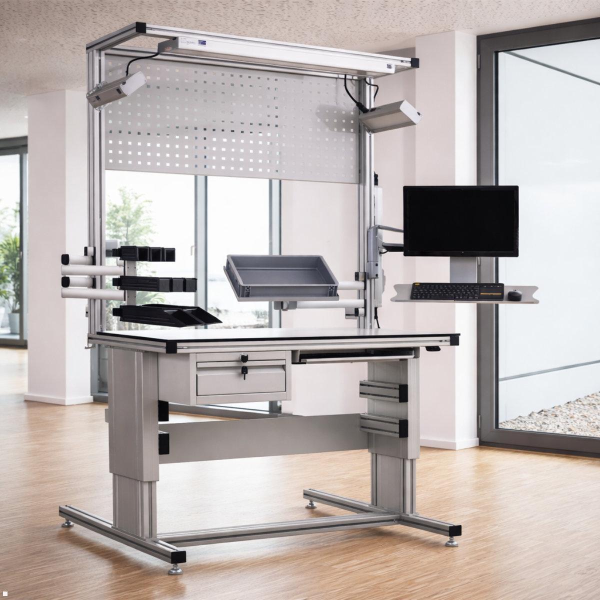 Novus TFC Zubehör Faltarm Ablage 700 mm für Alu Profil Anwendungsbeispiel