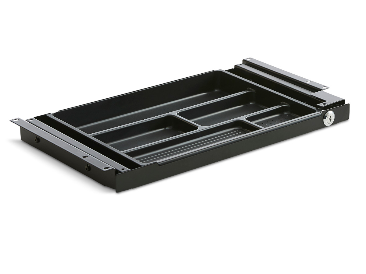 TecLines TUS004B ausziehbare Unterbau Schublade S abschließbar, schwarz TecLines TUS004B ausziehbare Unterbau Schublade S abschließbar, schwarz