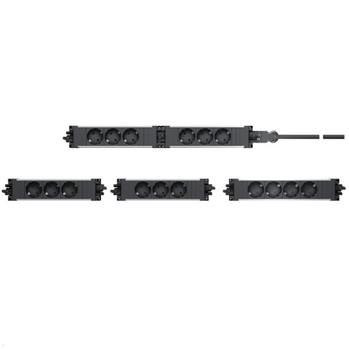 Bachmann STEP ALU 2x Steckdose 1x Custom Modul (906.09528), kaskadierbar