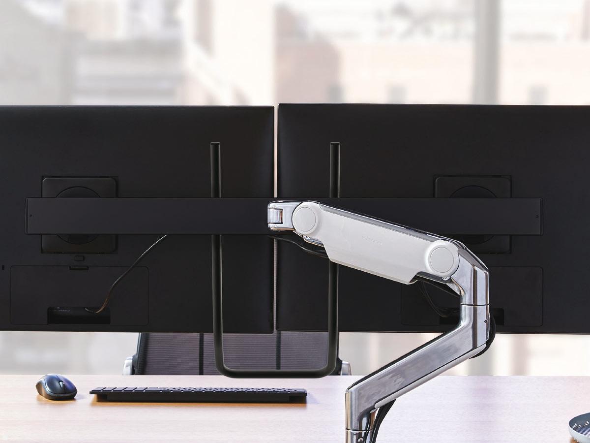 Humanscale M8.1 Monitorhalter Tisch Durchschraub, schwarz, Crossbar Humanscale M8.1 Monitorhalter Tisch Durchschraub, schwarz, Crossbar