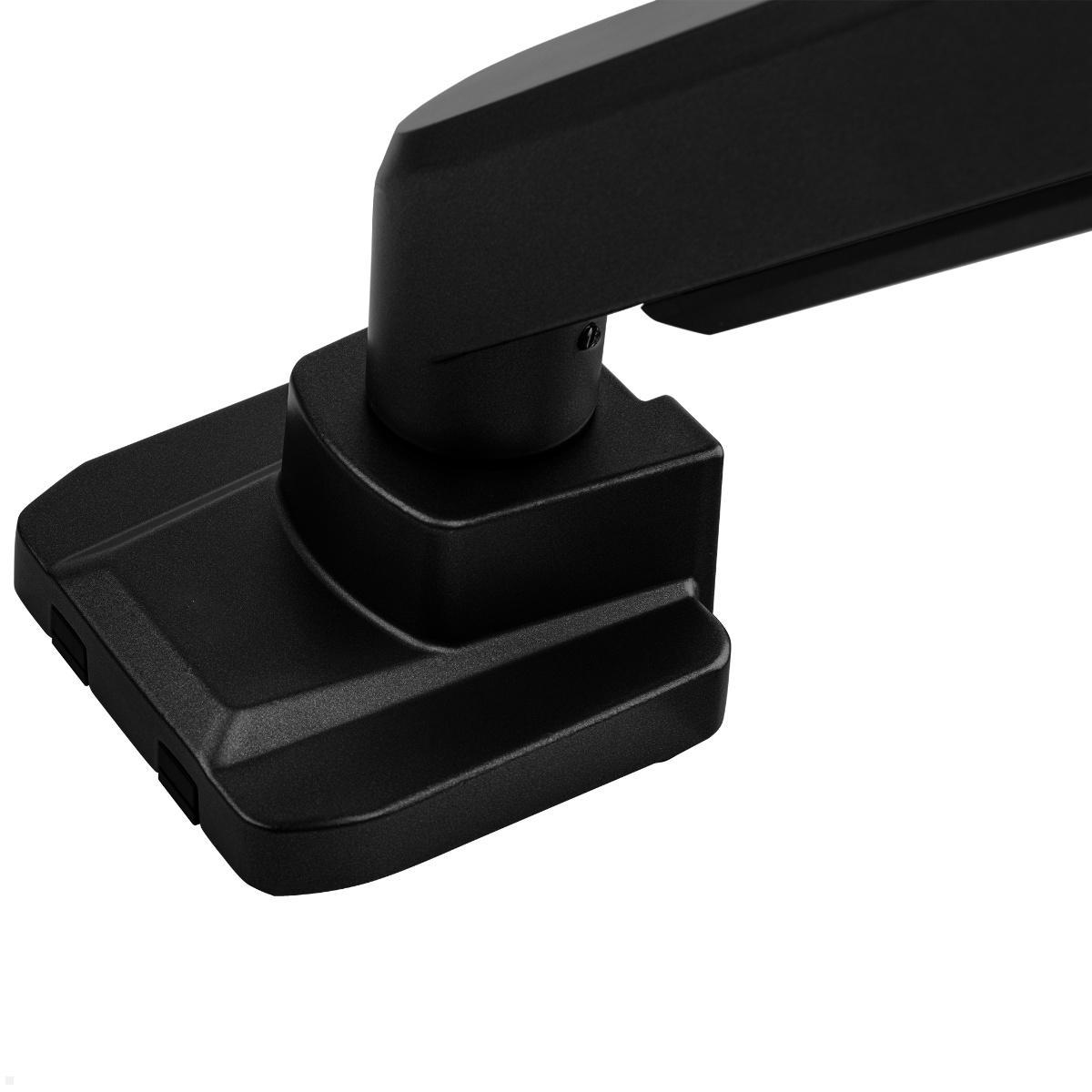 Fellowes Swing Dual Monitor Tischhalterung mit Crossbar (100091431), schwarz, Tischklemme