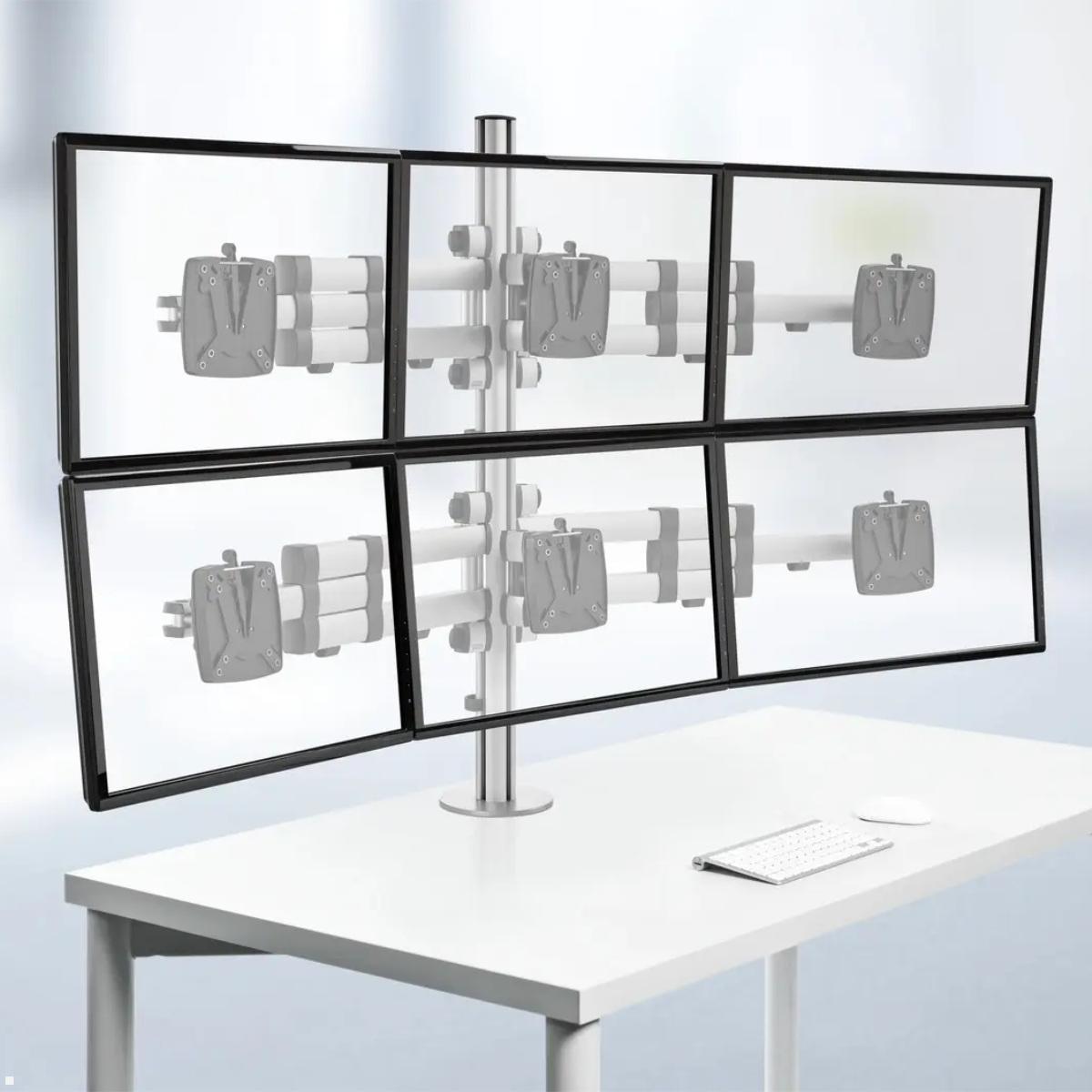 NOVUS TSS Sextett Monitorhalterung Teleskop für 6 Monitore mit Monitoren