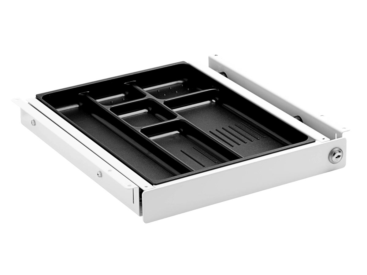 TecLines TSA004W ausziehbare Stift- und Zubehörablage A4 S inkl. Schloss, weiß TecLines TSA004W ausziehbare Stift- und Zubehörablage A4 S inkl. Schloss, weiß