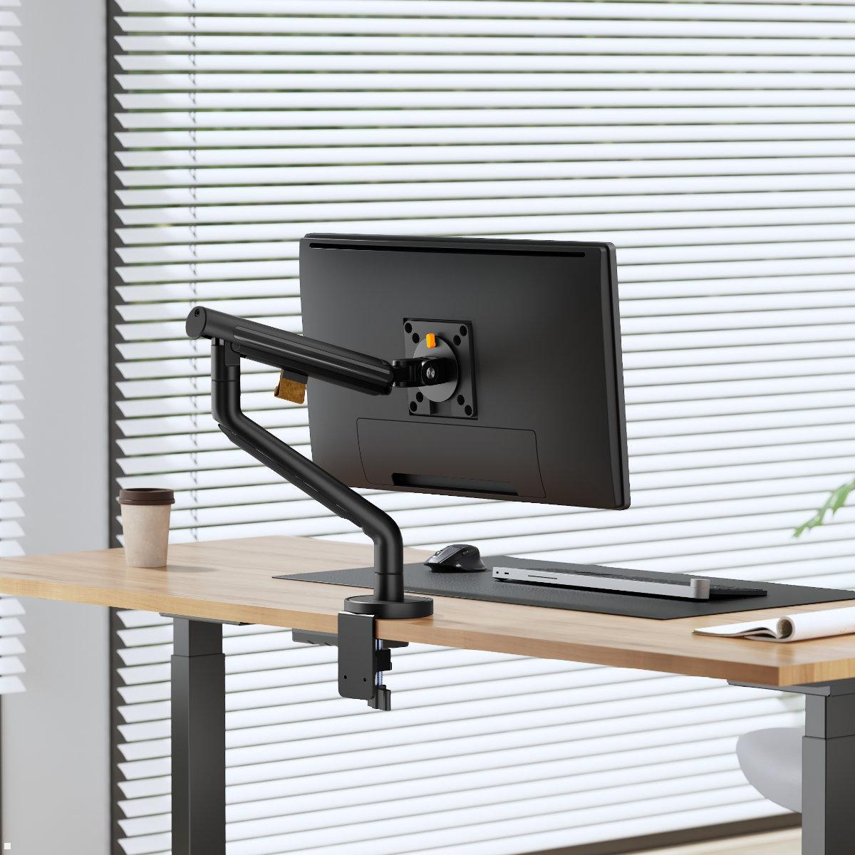 Fellowes Smartview Single Monitor Tischhalterung, Anwendungsbeispiel Büro Rückansicht