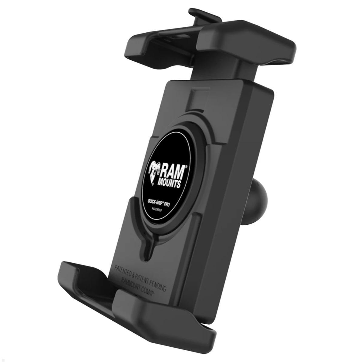 RAM Mounts Quick-Grip™ Pro XL Universal Smartphone-Halteschale 6,0-7,8'', Trapez-Basisplatte, B-Kugel (RAM-HOL-PD7BU), Mag Safe