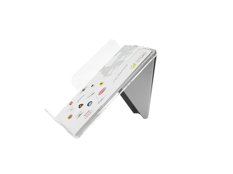 MonLines Zubehör Prospekthalter für DIN 1/3 A4 für SMS FM Standfuß MonLines Zubehör Prospekthalter für DIN 1/3 A4 für SMS FM Standfuß