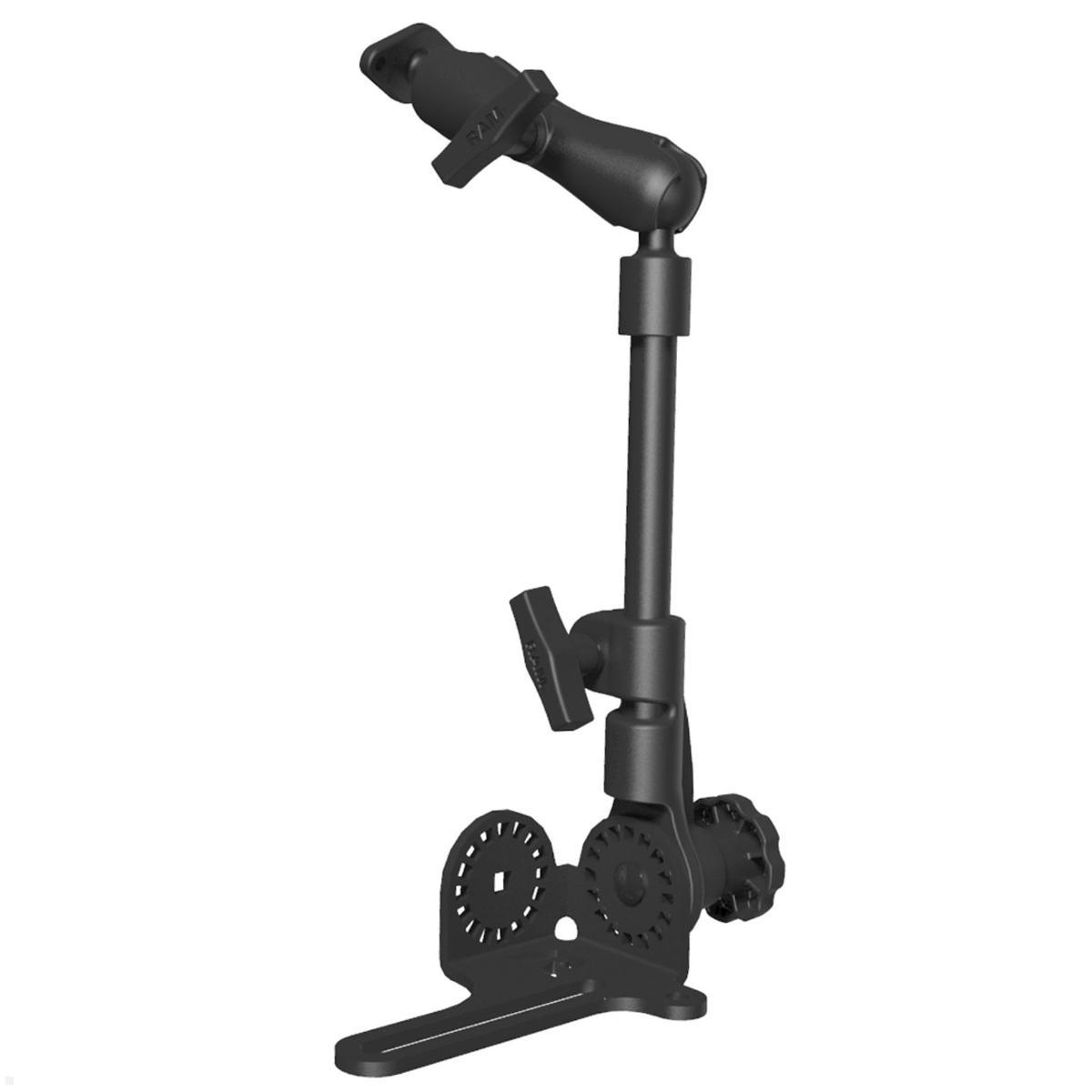 RAM Mounts Pod HD Universal Fahrzeughalterung  C-Kugel, Diamond Basis, höhenverstellbar (RAM-316-HD-238U), Ratchet-System Sitzschiene