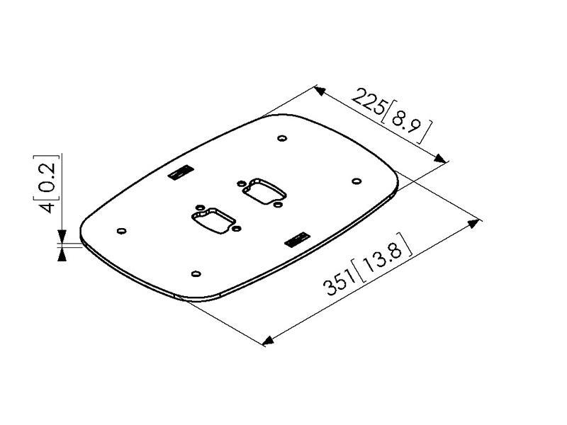 Vogels FM1544B Bodenständer zum Anschrauben, Maße Vogels FM1544B Bodenständer zum Anschrauben, Maße
