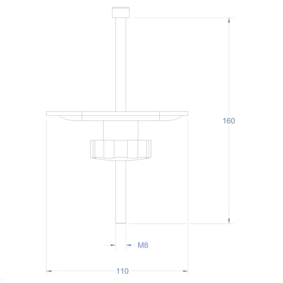 Fellowes Chicago Zubehör Durchtischbefestigung (100136992), Maße