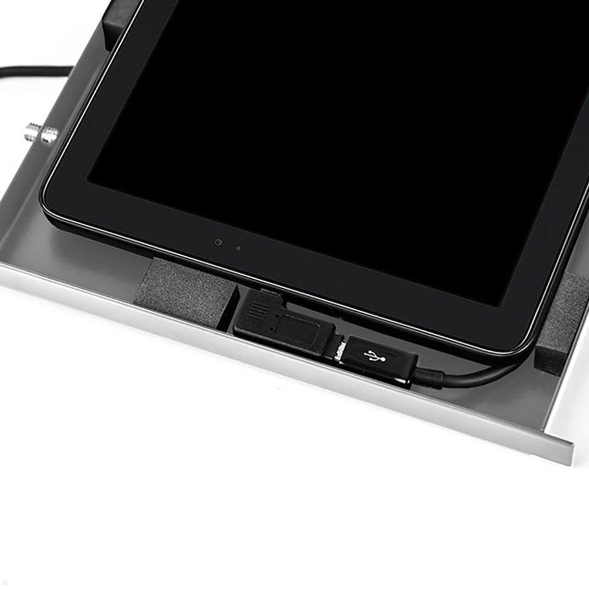 TabLines TSG090B Tablet Schutzgehäuse für Samsung Tab S8+ 12.4, schwarz, Stromversorgung