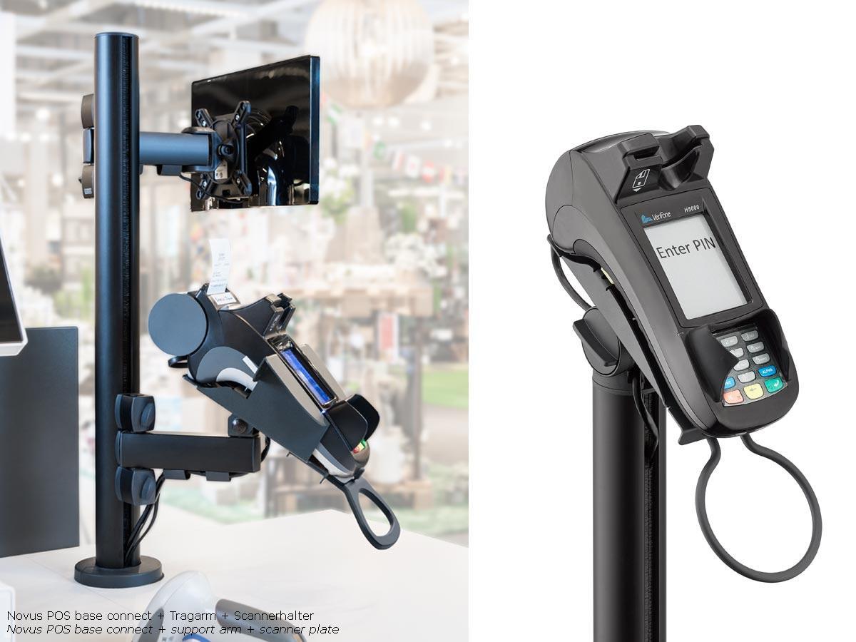Novus POS base connect 100 mit EC Gerät Halterung für Yomani ML+XR Touch, Kasse Novus POS base connect 100 mit EC Gerät Halterung für Yomani ML+XR Touch, Kasse