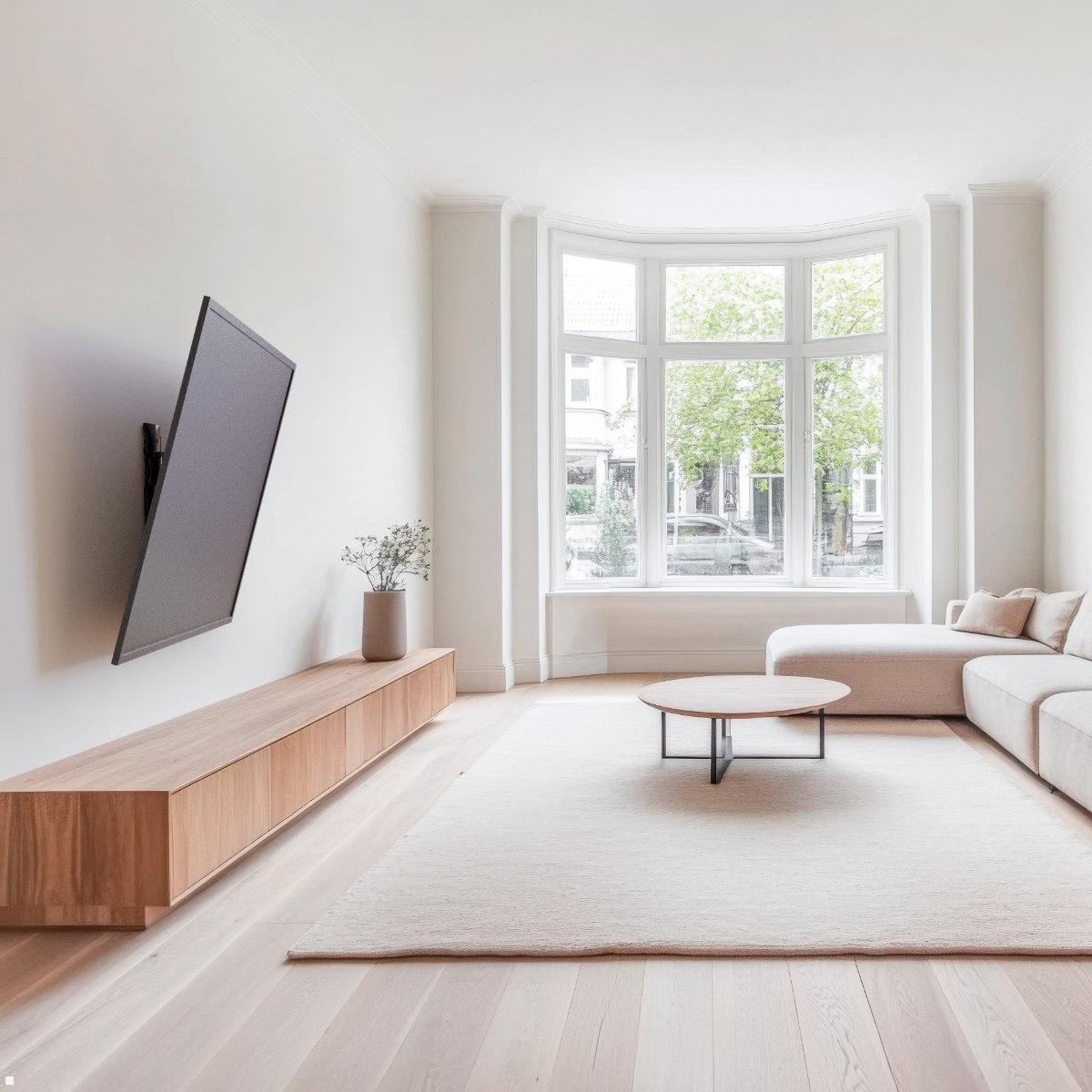 Erard WAM 400TW1 neigbare, schwenkbare TV Wandhalterung 40 - 80 Zoll Anwendungsbeispiel