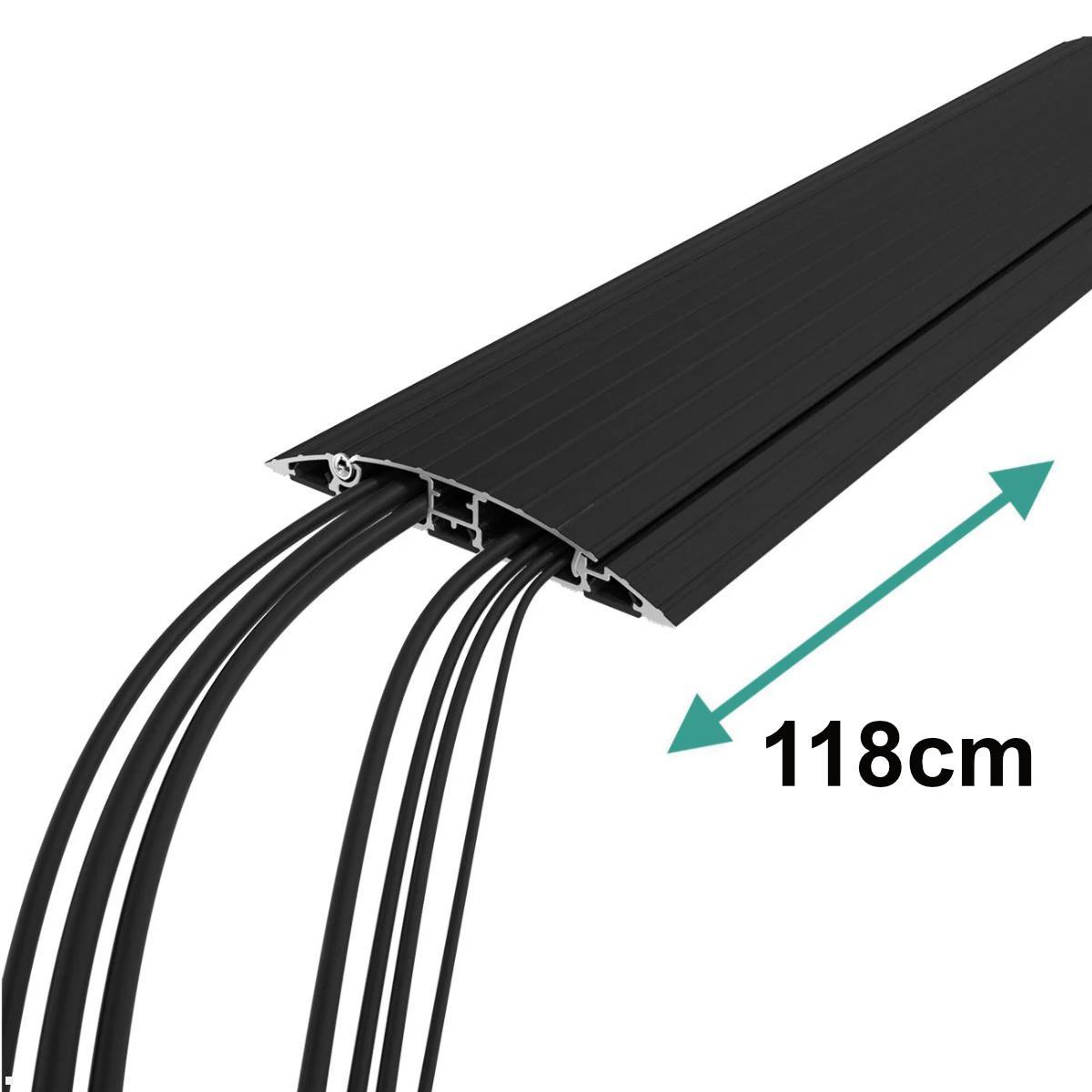 Dataflex Addit Kabelbrücke aufklappbar gerade 118 cm (31.453), schwarz