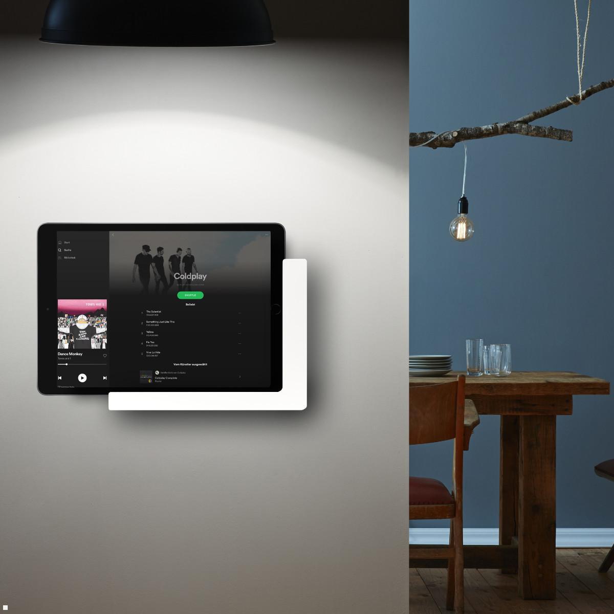 TabLines TWP054 Wandhalterung für Samsung Galaxy Tab A11 8.7, Beispiel Musiksteuerung