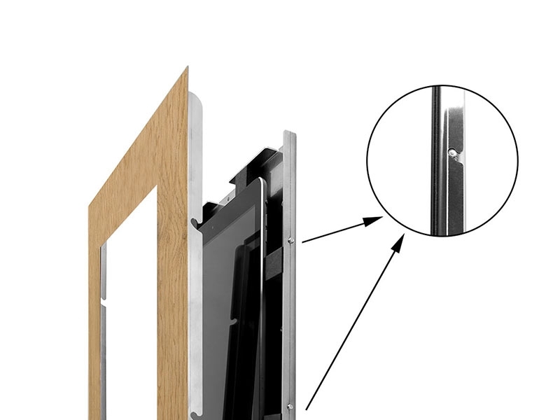 TabLines TWE082O Tablet Wandeinbau für Microsoft Surface Go, DS, Eiche einfache Montage