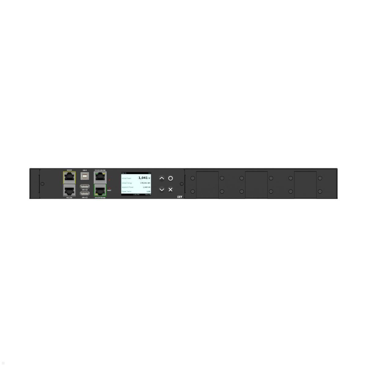 Legrand Raritan iX Rack-PDU 1U mit 12xC13 / 4xHDOT Cx, 1-phasig 100-240V 20A, Input Metered, SecureLock (PX4-1256CR-C8E8A0), SecureLock Steckerverriegelung