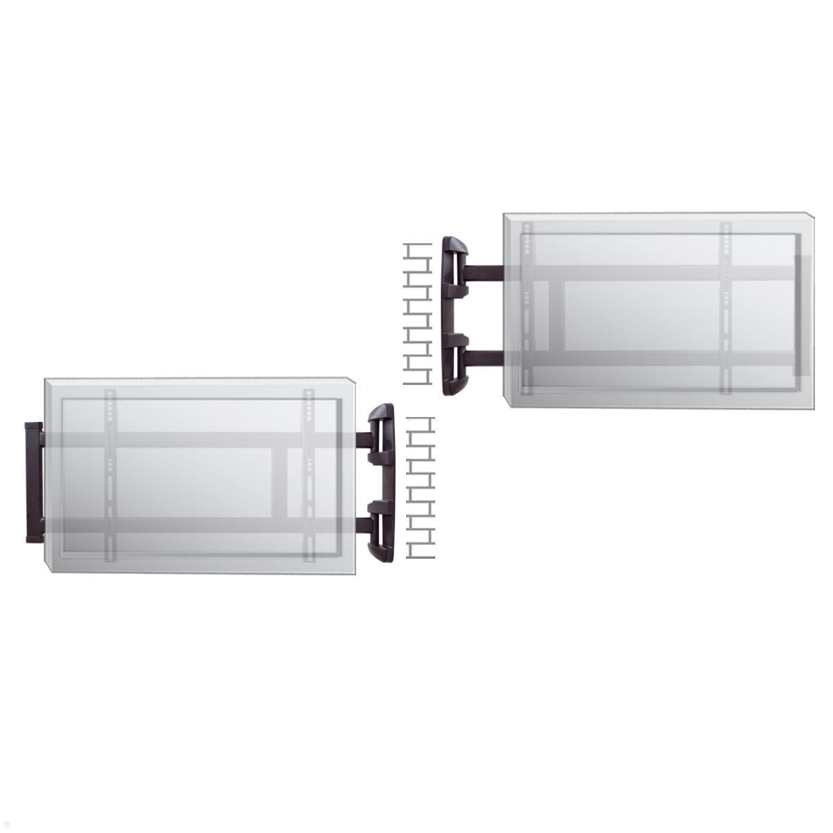 MonLines MWH035B schwenkbare TV Wandhalterung bis 70 Zoll, schwarz 90 ° Schwenkbar