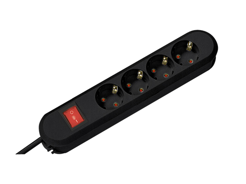 Bachmann SMART 4x Steckdose 1x Schalter Zuleitung 1,5m 381.130K schwarz VDE geprüft Bachmann SMART 4x Steckdose 1x Schalter Zuleitung 1,5m 381.130K schwarz VDE geprüft