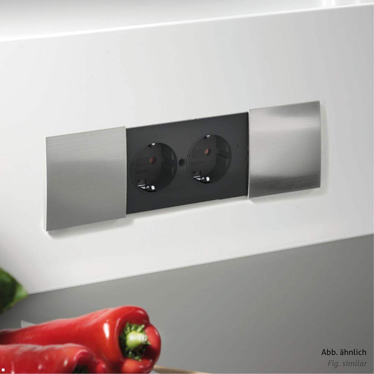 Bachmann DUE Steckdose, USB-Charger A/C, Deckel, Edelstahl (929.227DE), Anwendungsbeispiel Bachmann DUE Steckdose, USB-Charger A/C, Deckel, Edelstahl (929.227DE), Anwendungsbeispiel