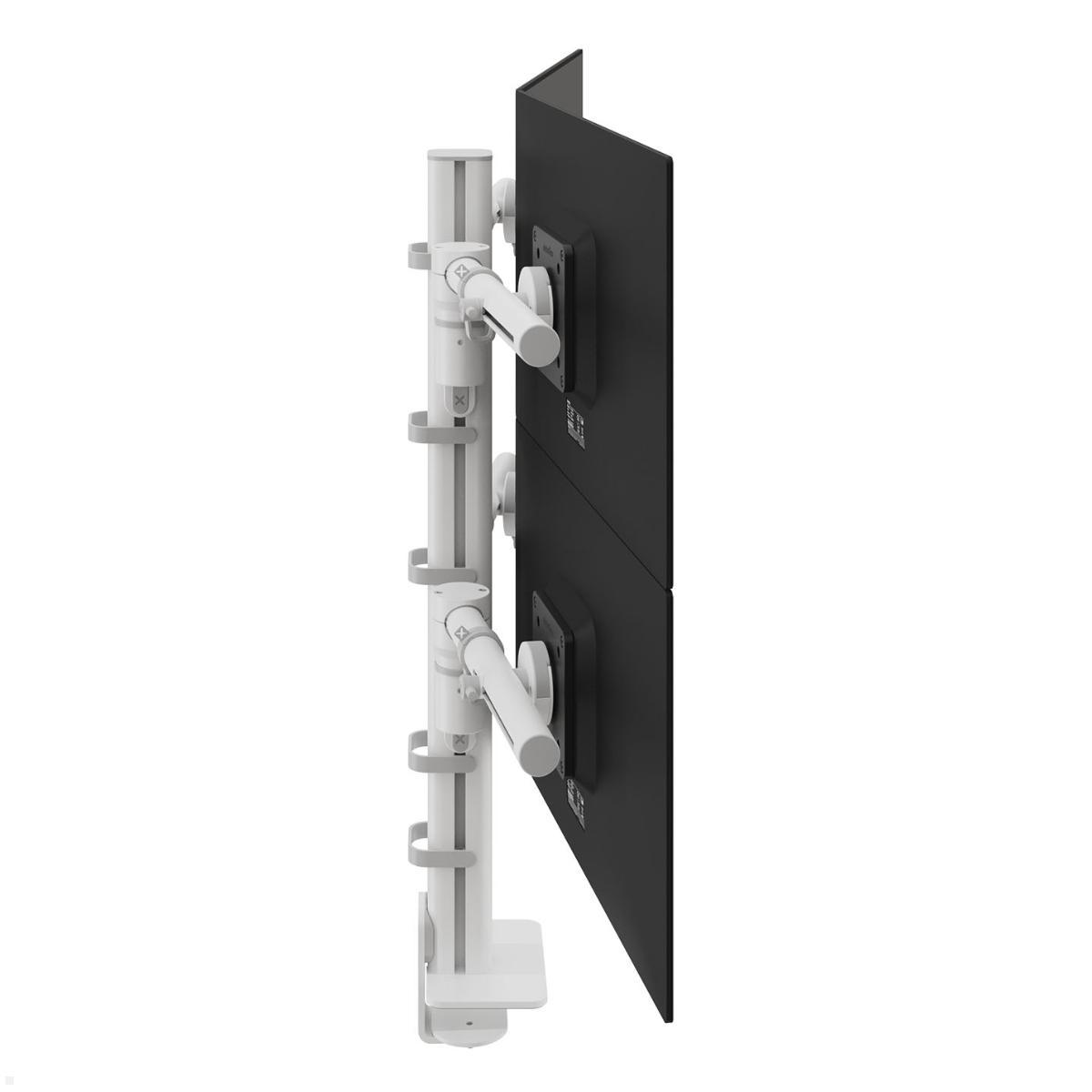 Dataflex Viewgo modular Monitorhalterung für 4 Monitore bis 32 Zoll, seitliche Ansicht mit Monitoren